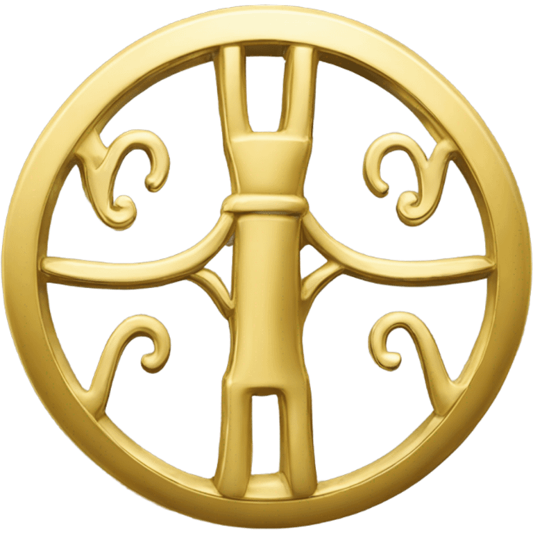 Yellow gold Gemini symbol emoji