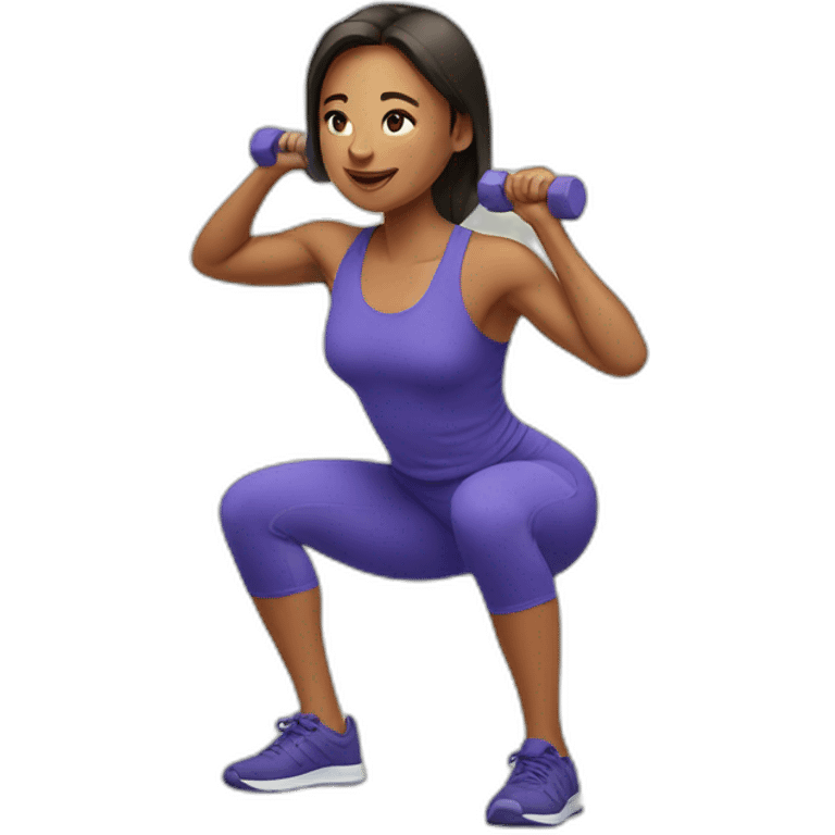  woman doing squats emoji