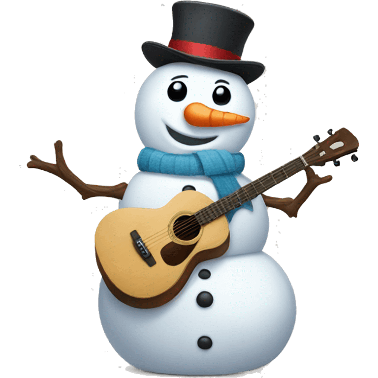 Snowman singing a song emoji