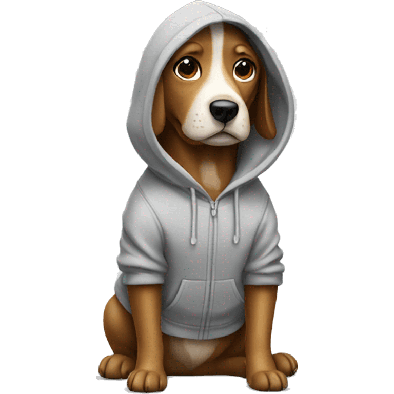 Dog wearing a hoodie  emoji