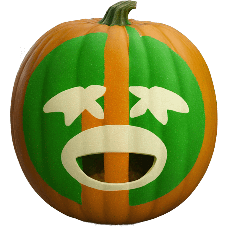 Irish flag carved Pumpkin  emoji