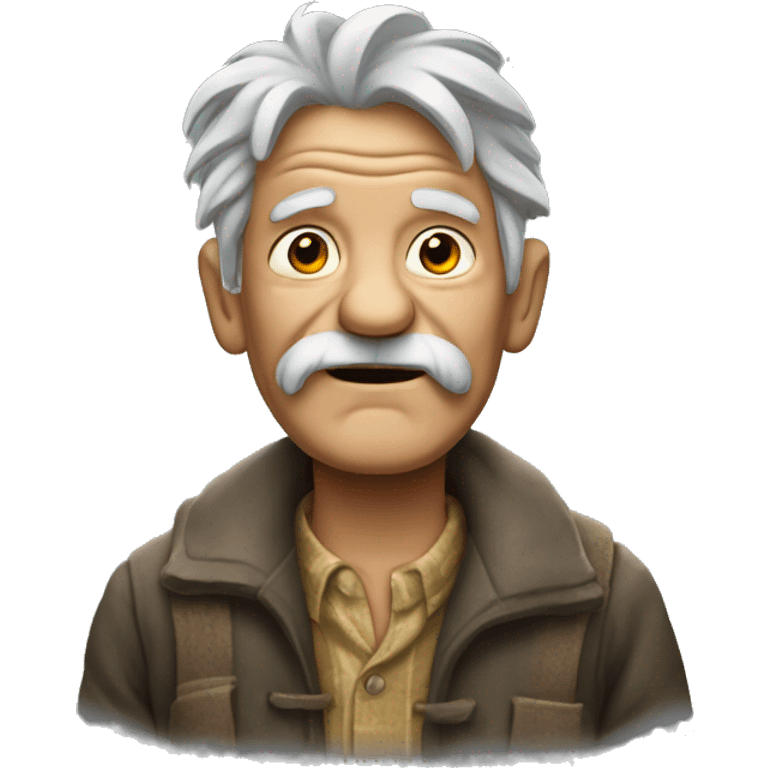 Old man dressed in ragged clothes  emoji