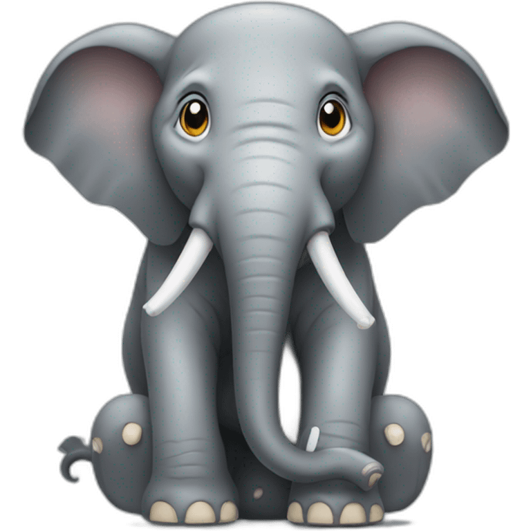 Elephant at phone emoji