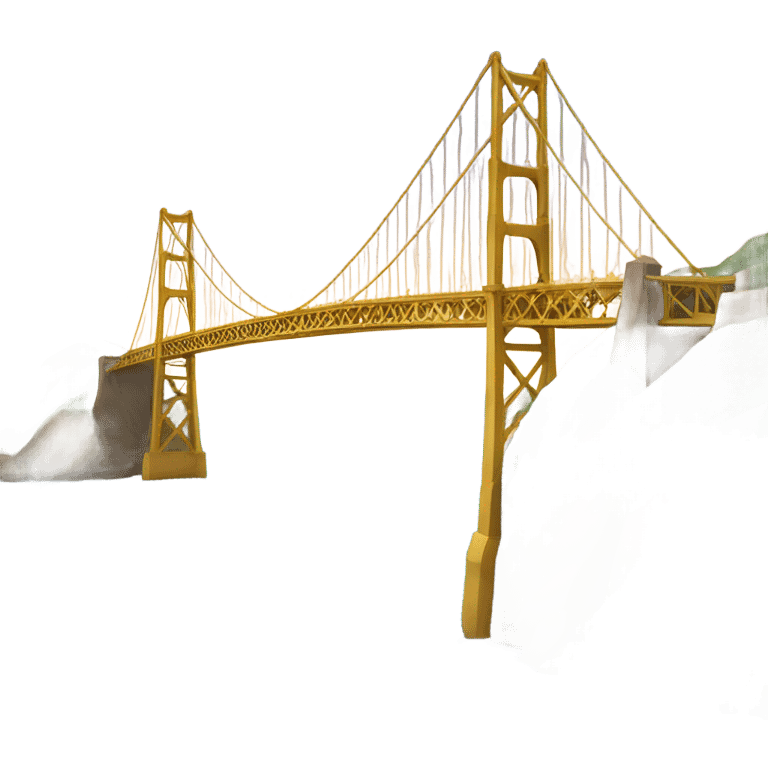 golden bridge seen from the coast emoji