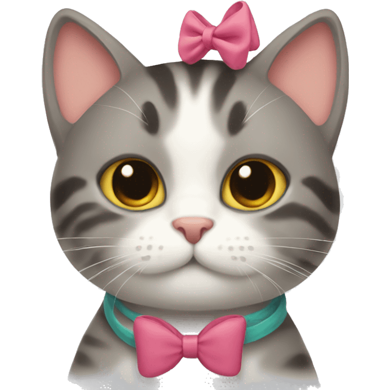 Cat with bow emoji