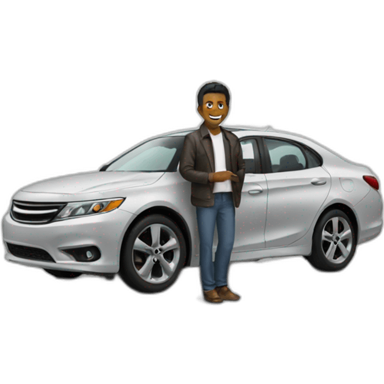 Man on car emoji