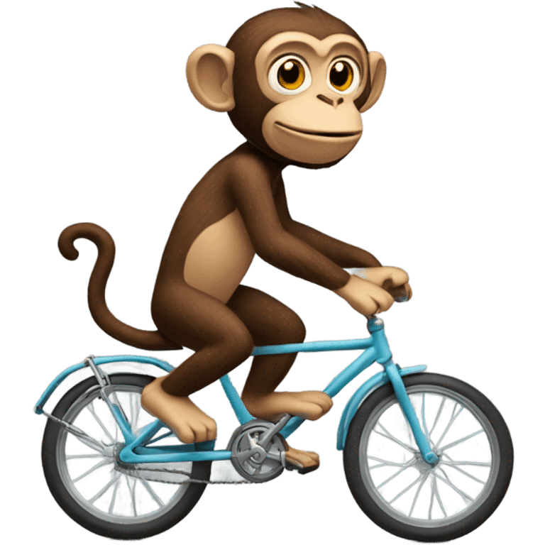 Monkey riding a bike emoji