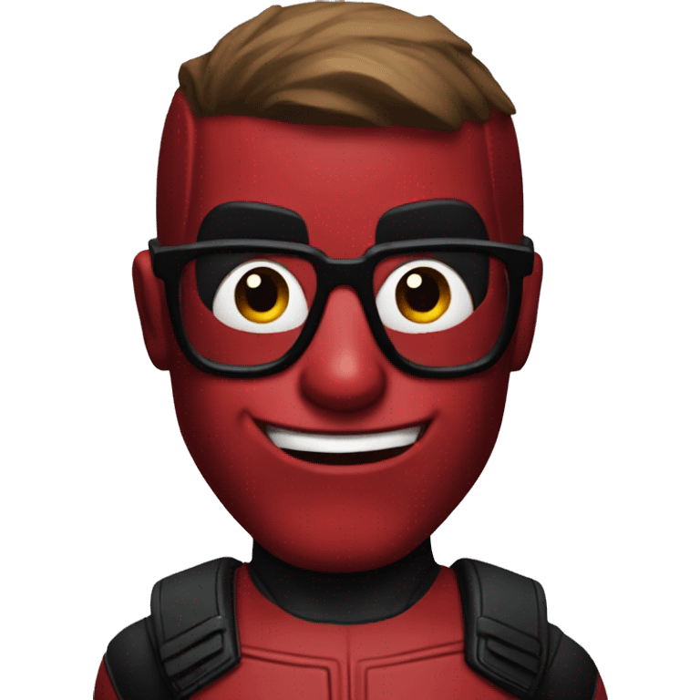 Deadpool with glasses emoji