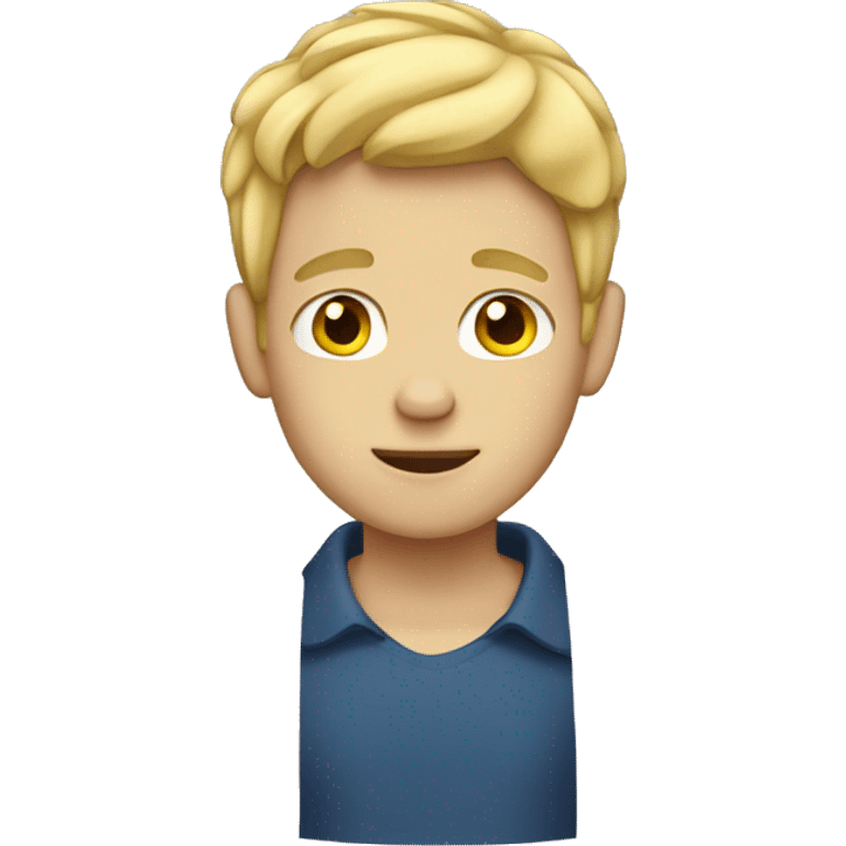 Blonde guy with autism emoji