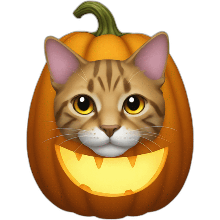 cat pumpkin emoji