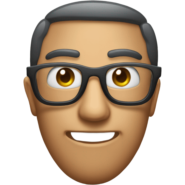 caja inteligente con lentes arriba de un corazon gigante emoji