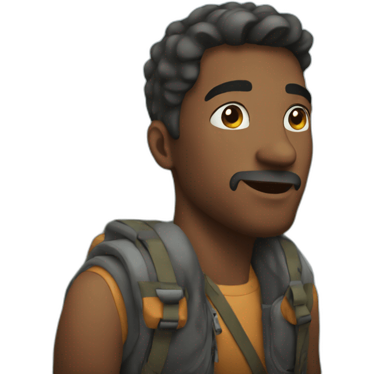 Guy at mountain  emoji