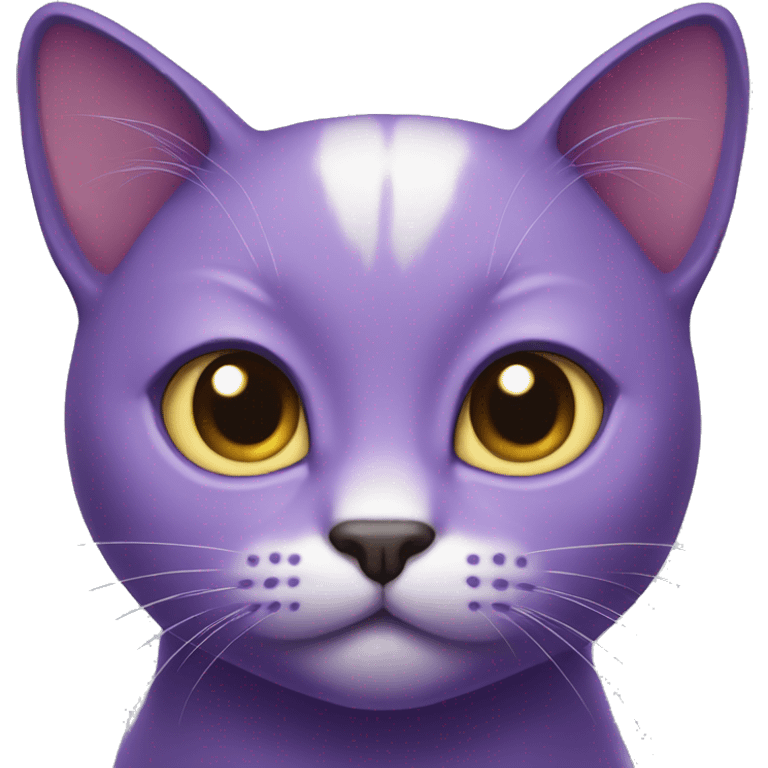 violet face cat emoji