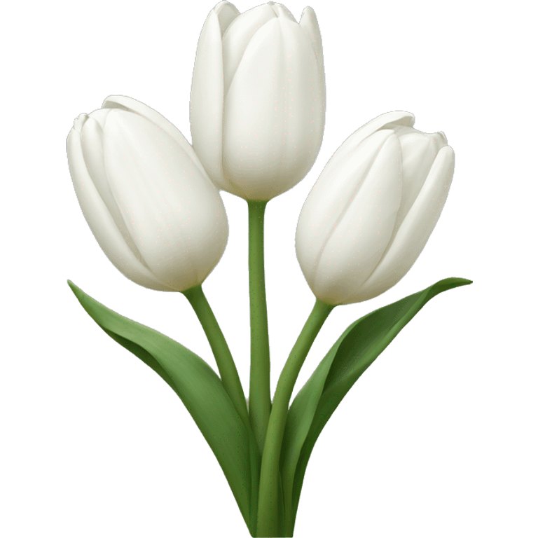 White tulips  emoji