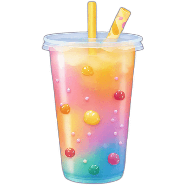 colorful bubble tea emoji