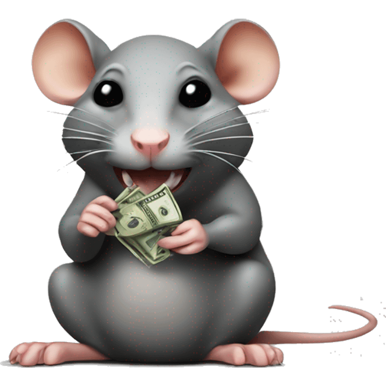 Money eating rat emoji