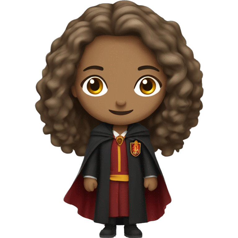 Hermione granger, figure with cape gryffindor emoji