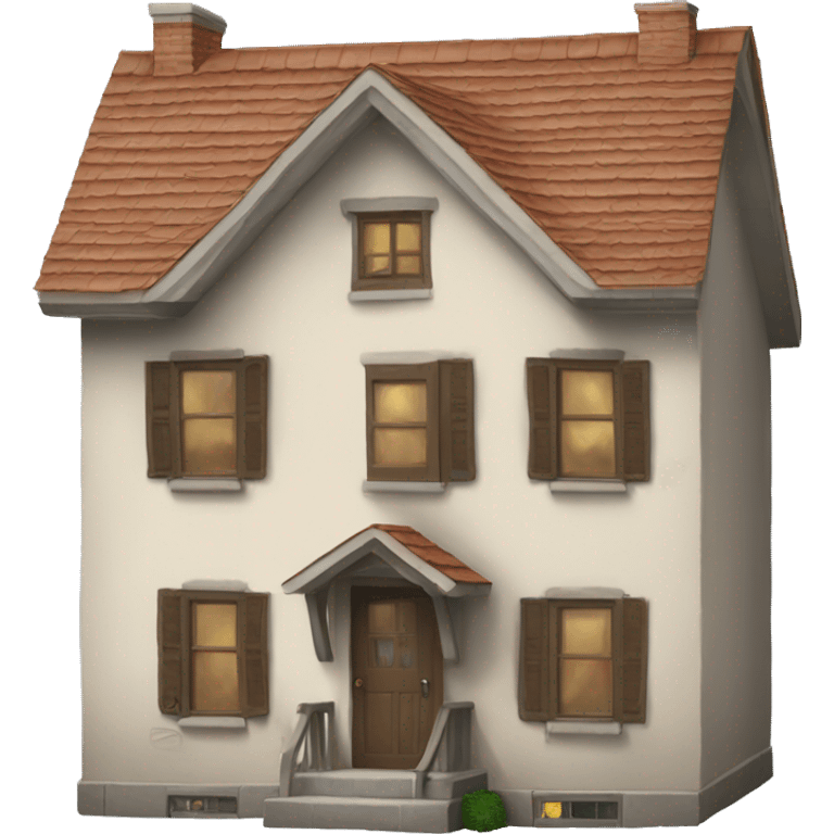 small house photorealistic serious emoji