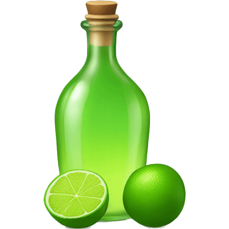 Lime green bottle potion emoji