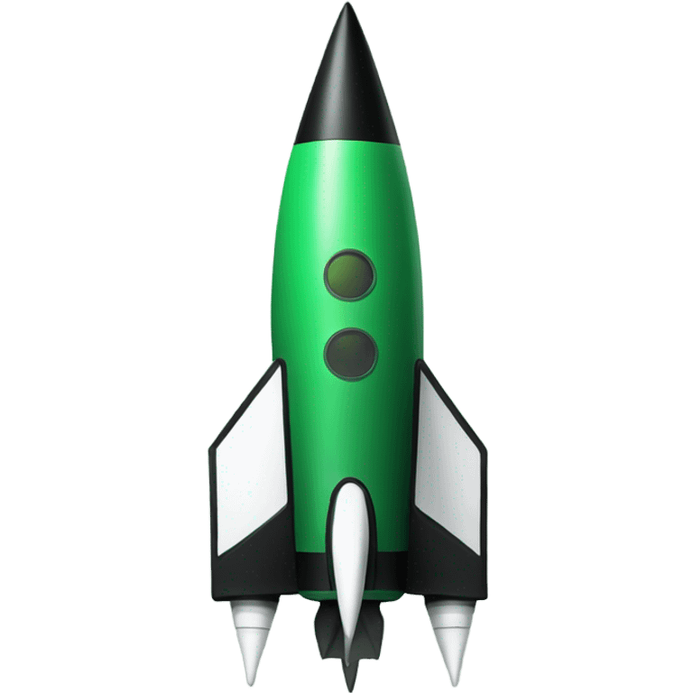 green and black rocket ship emoji