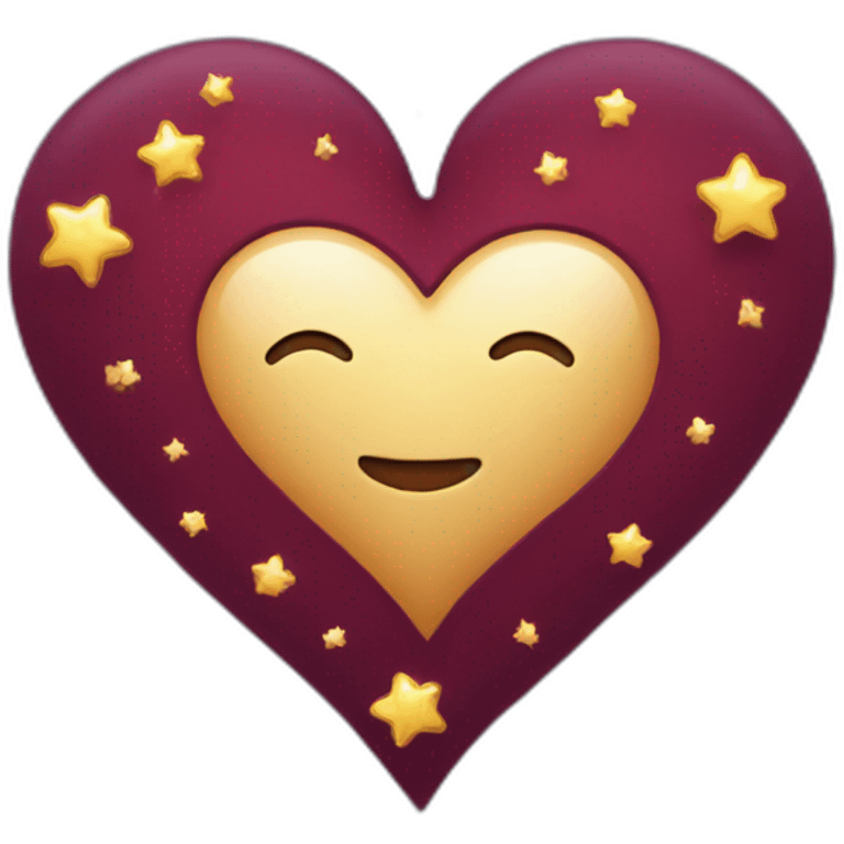 Coeur avec des étoiles emoji