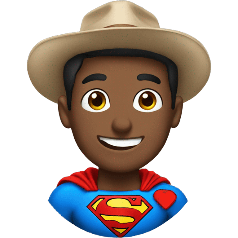 Superman with a hat emoji