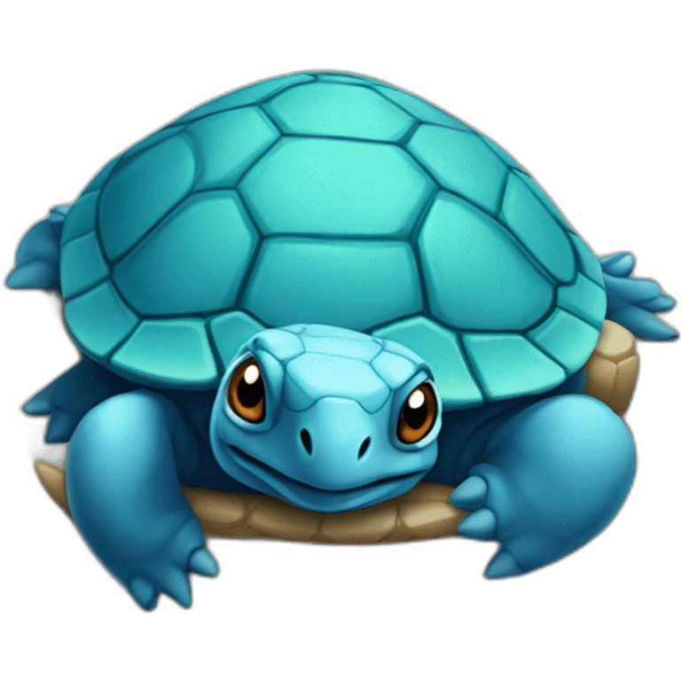 Tortue bleue kawai emoji