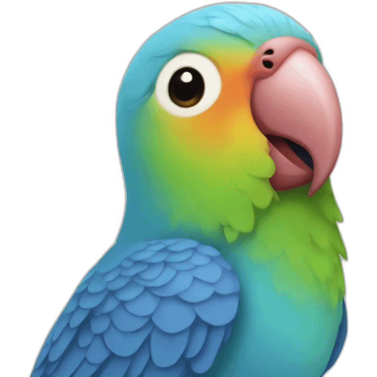 Blue Personata Lovebird emoji