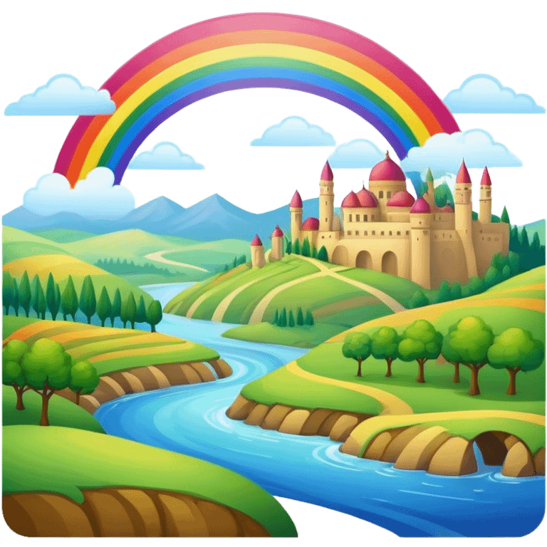 renaissance rainbow landscape emoji