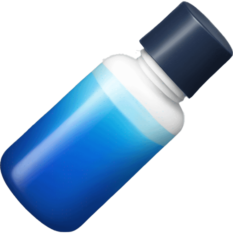 blue serum with white Lid emoji