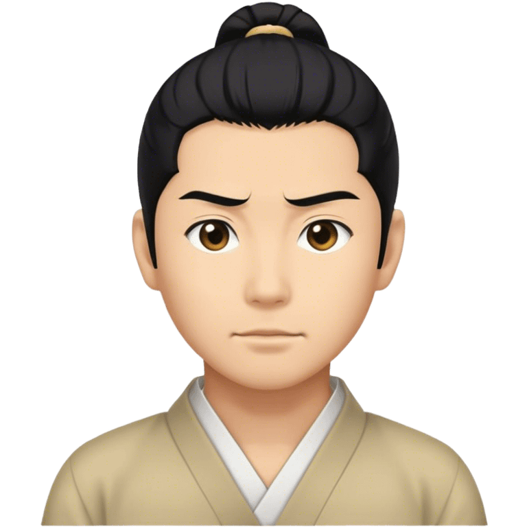 Pony tail Japanese man with black hair emoji