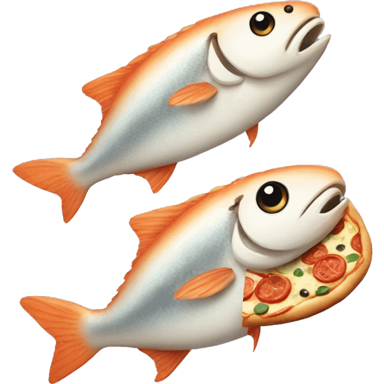 Fish holding pizza emoji