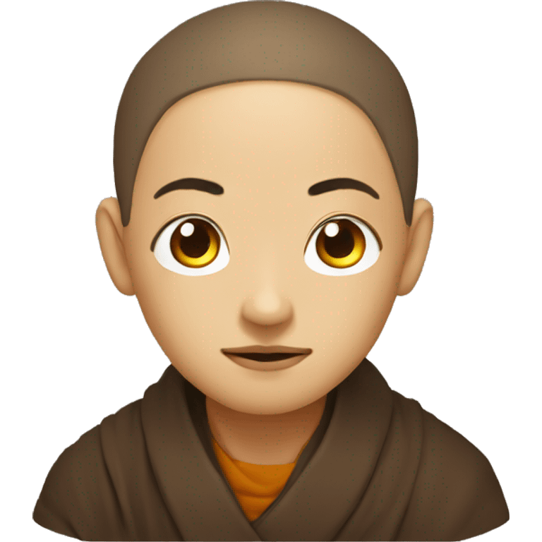 monk eyes close meditating emoji