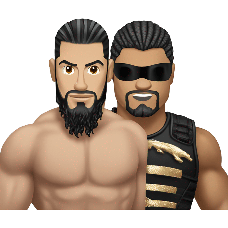 Roman Reigns VS Cody Rhodes on ring emoji