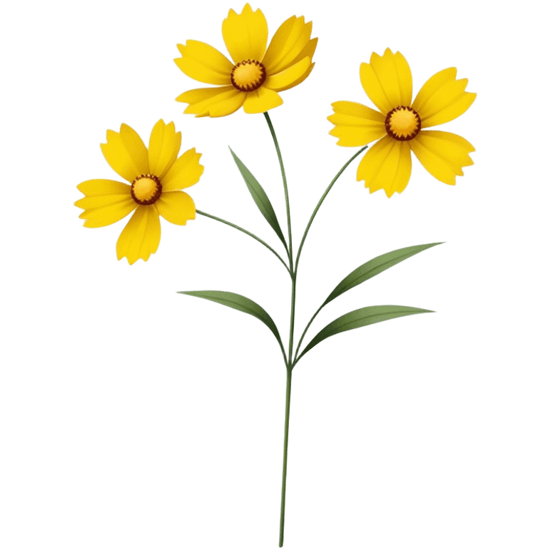 single Coreopsis, straight stem emoji