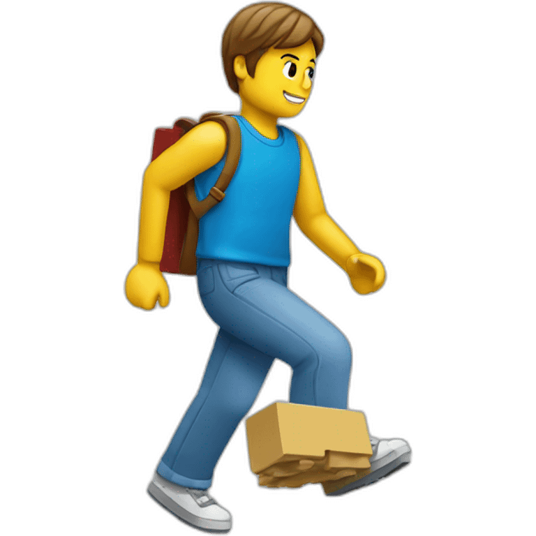 Walking on legos emoji