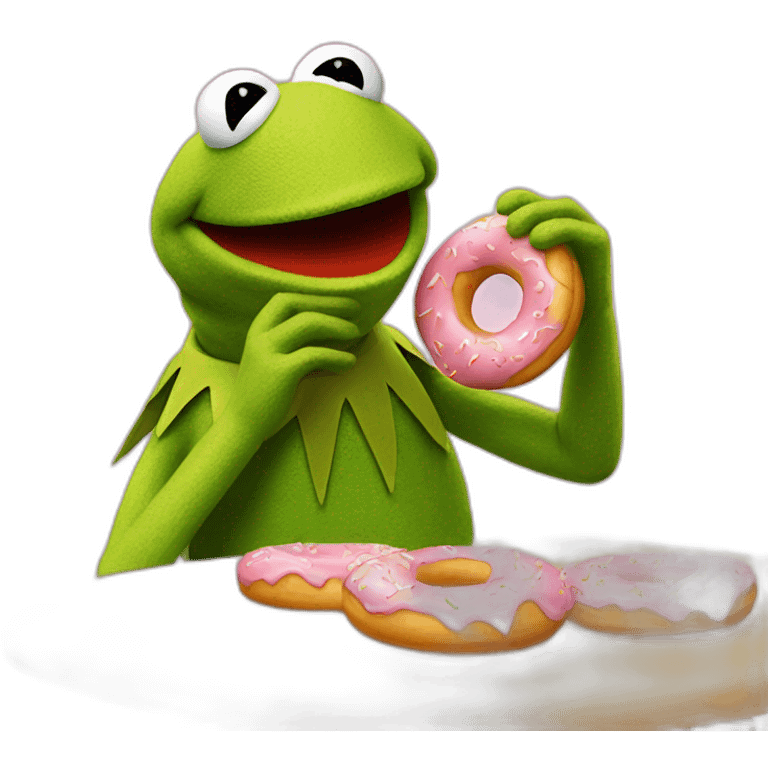 kermit eating donuts emoji