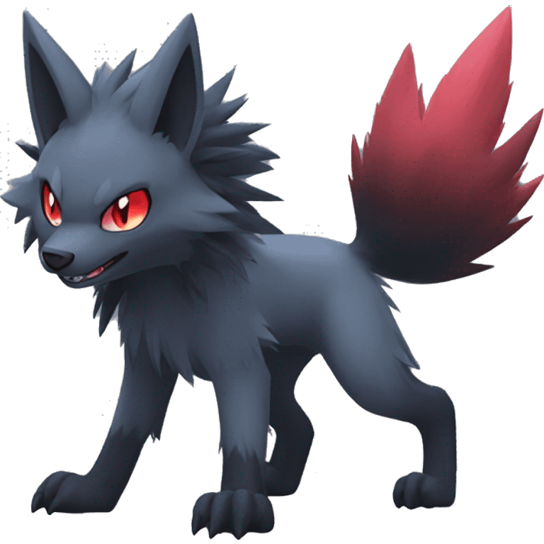 Zoroark-Mightyena-Zorua full body emoji