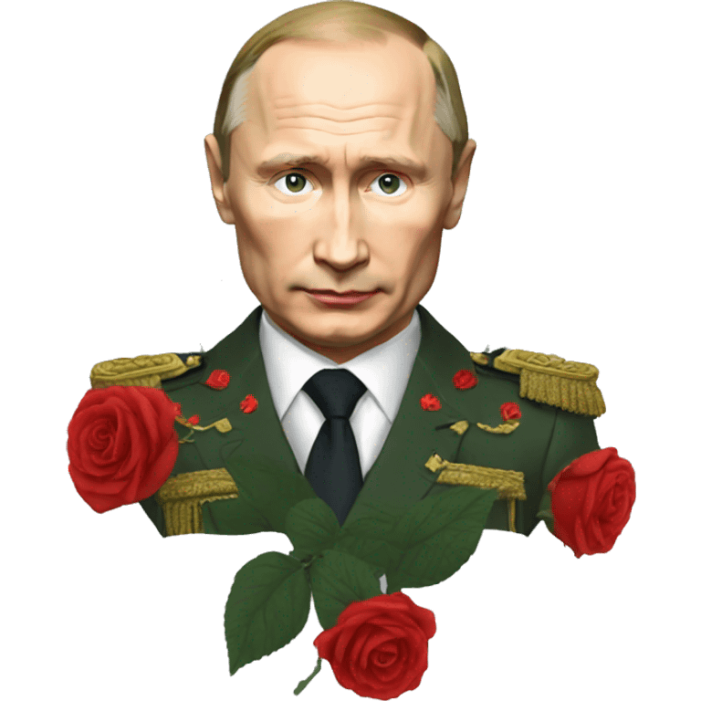 putin with a roses emoji