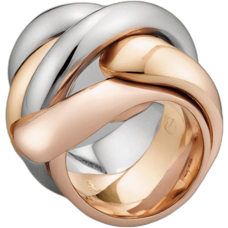 Cartier Trinity ring gold rose gold white gold emoji