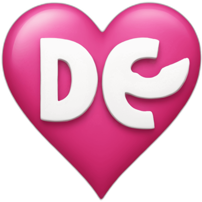 heart with 'dc' in it emoji