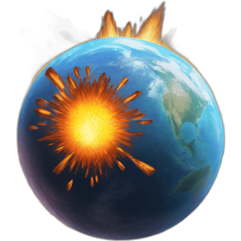 planet exploding emoji