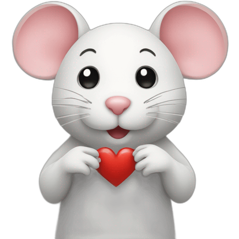 Mouse with heart emoji