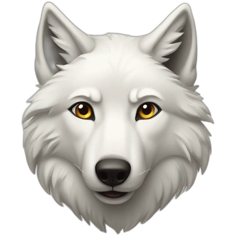 White wolf emoji