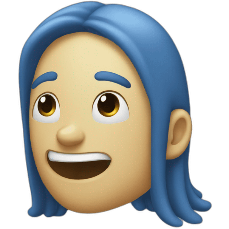 Caca bleu emoji