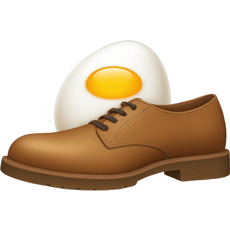 An egg wearing Tod’s shoes  emoji