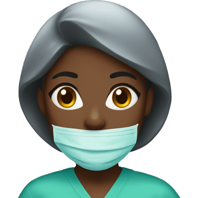 Black surgeon girl emoji