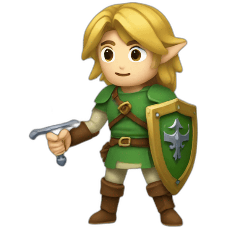 Link le chevalier avec une épée emoji