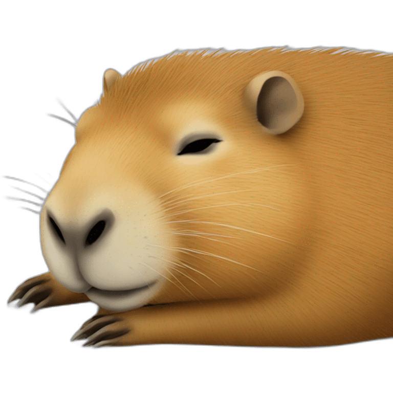 Capybara sleeping emoji