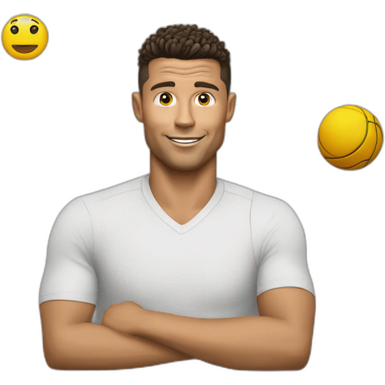 Chat sur la tête de Ronaldo emoji